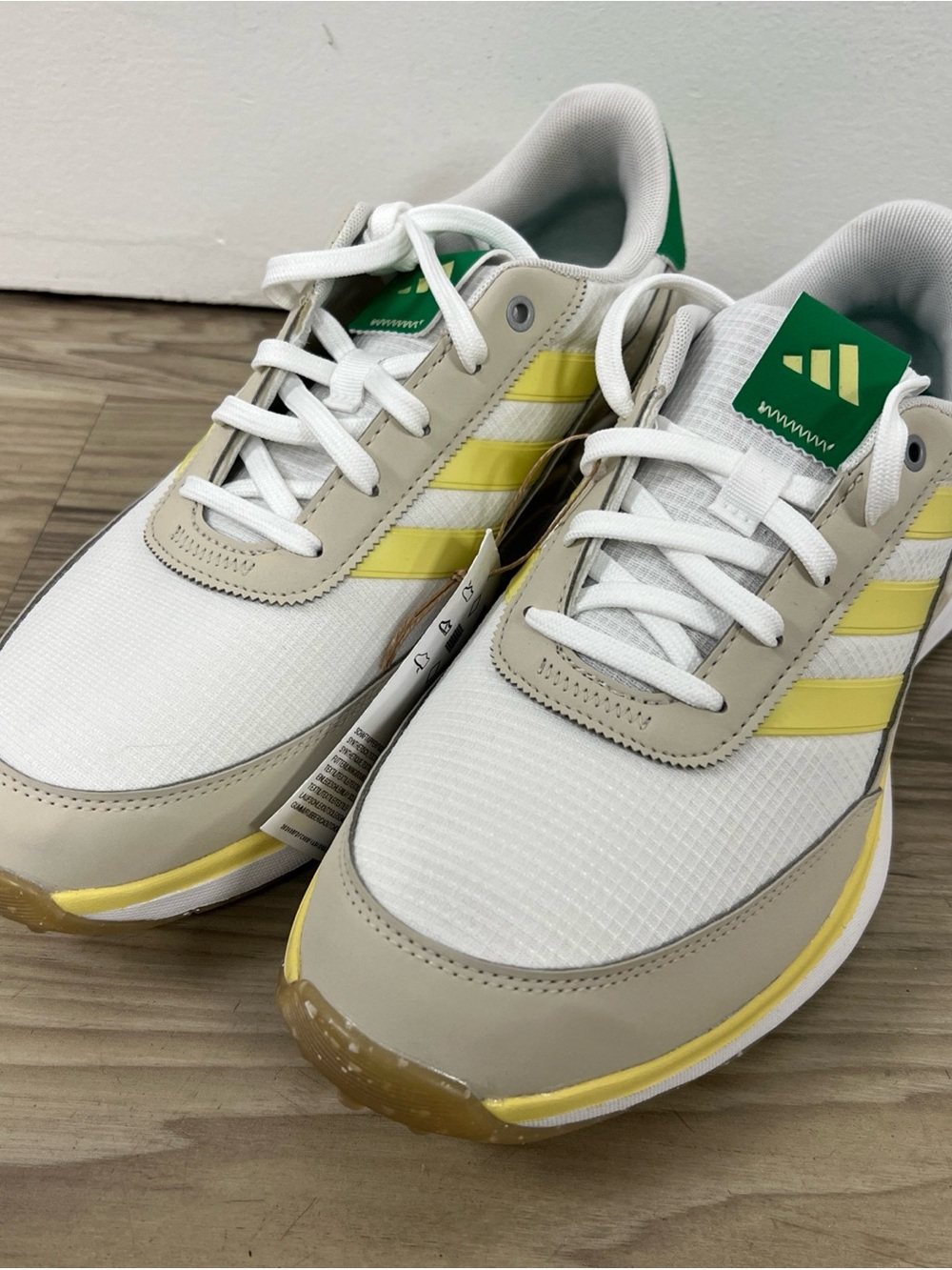 Adidas S2G SL24 Beige Yellow Green Golf Shoes Women's Size 7 IH8526 NWOB